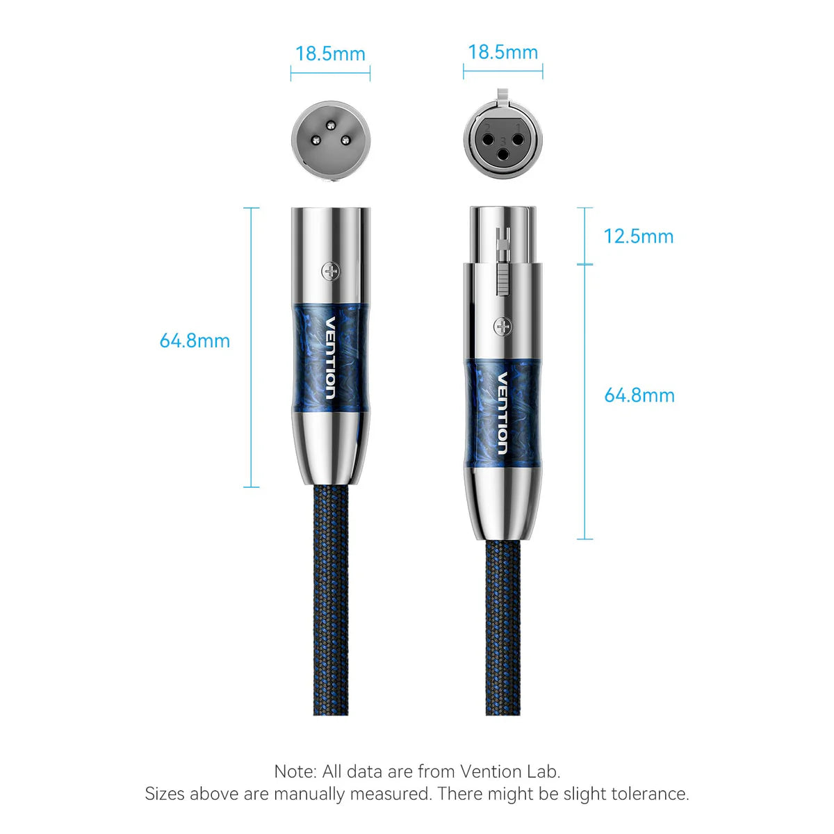 XLR Male to XLR Female Audio Cable