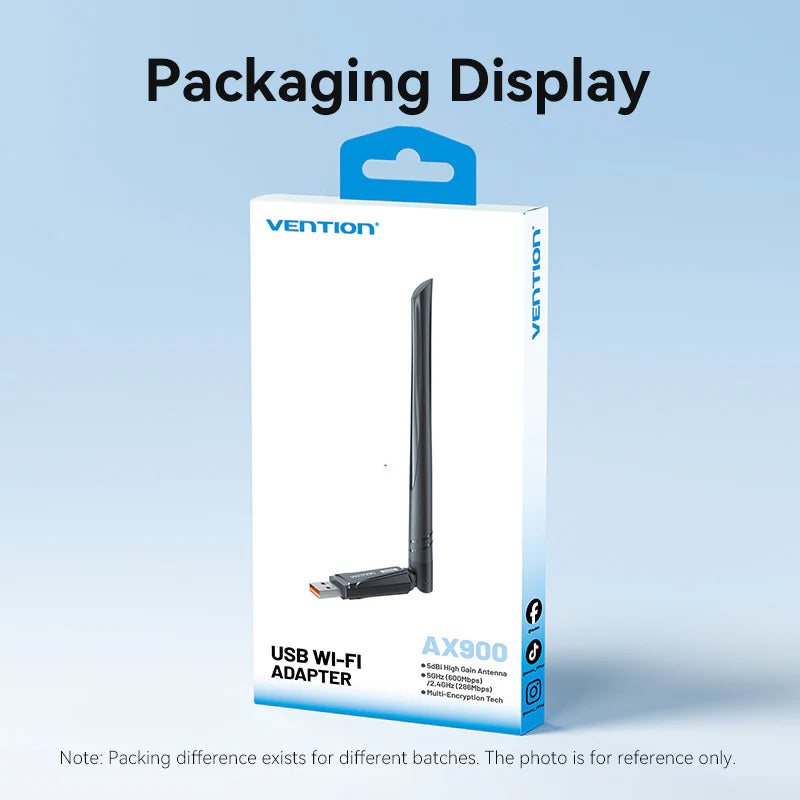AX900 USB Wi-Fi Dual Band Adapter With High Gain Antenna