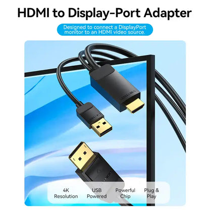 HDMI To DisplayPort Cable