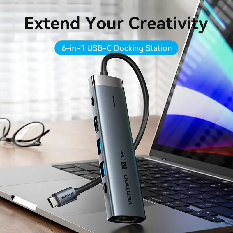 6-in-1 USB-C Docking Station