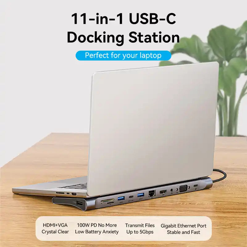 11-in-1 USB-C Docking Station with HDMI & USB 3.0