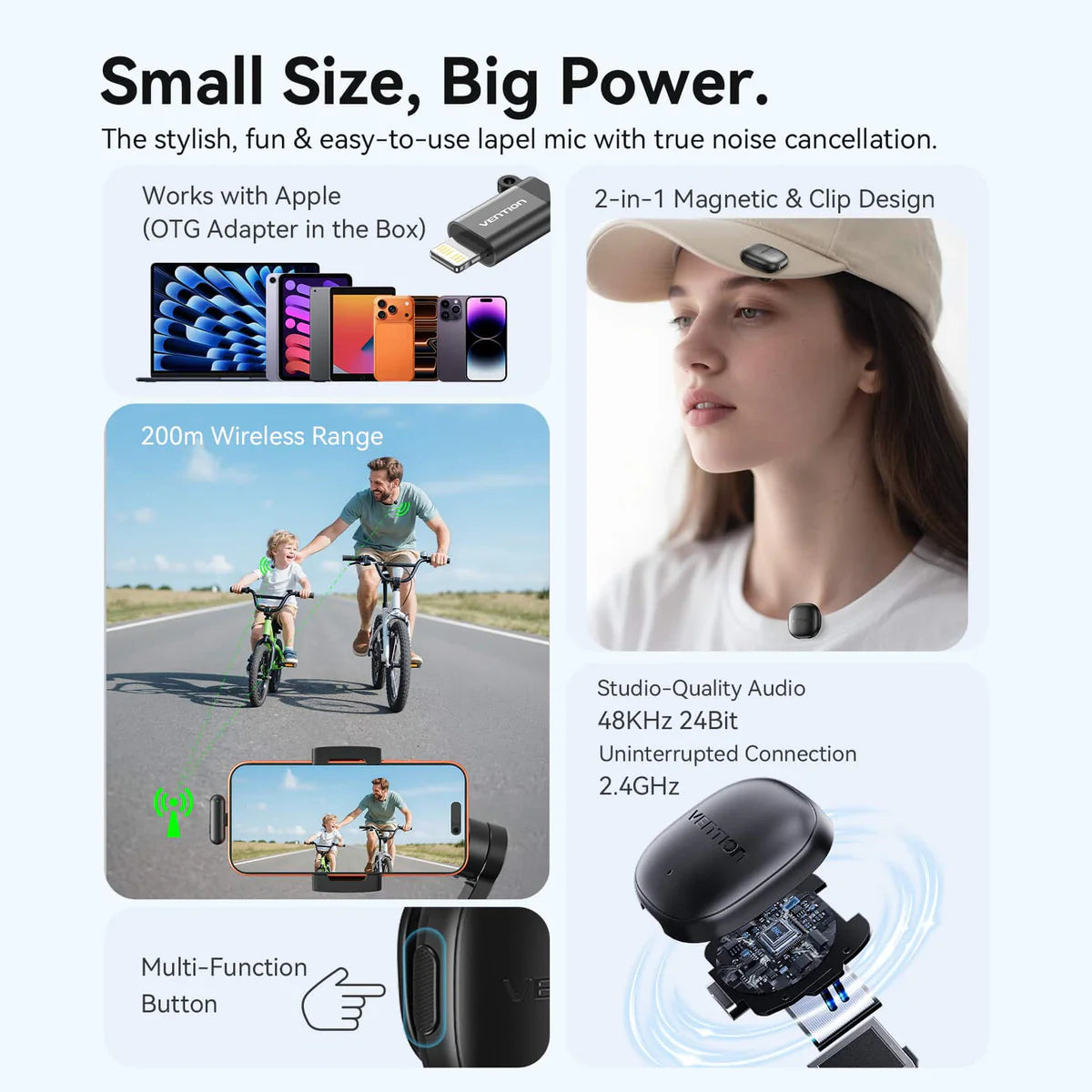 Wireless Clip-On Microphone