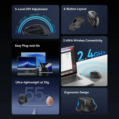2.4G Wireless Ergonomic Mouse