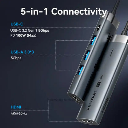 5-in-1 USB-C Docking Station
