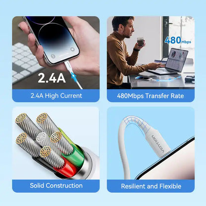 USB-A to Lightning Cable