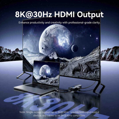 6-in-1 USB-C 8K Docking Station with LED Display