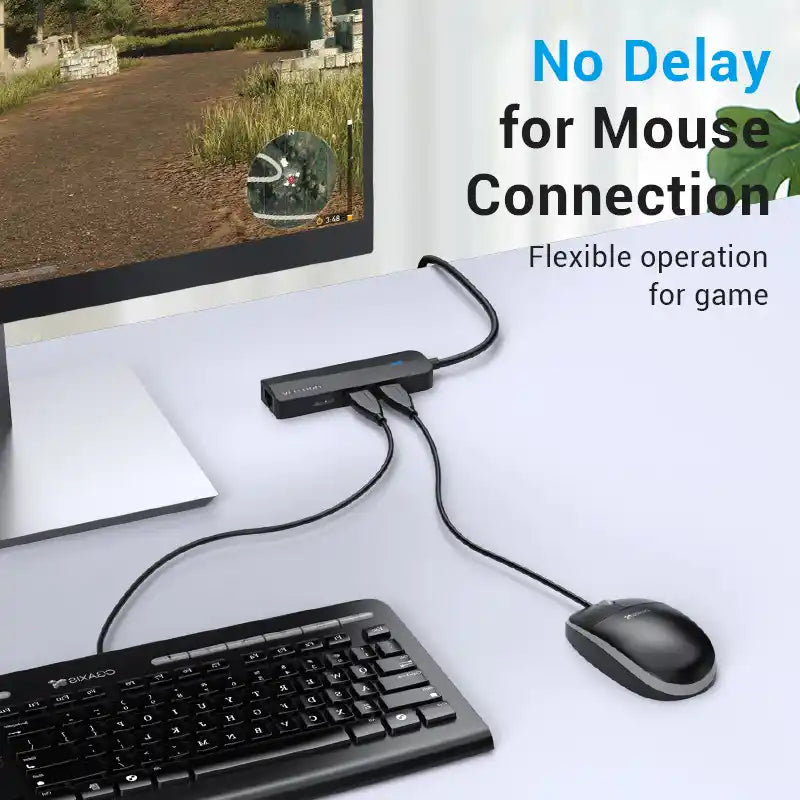USB-A Hub with Ethernet Adapter
