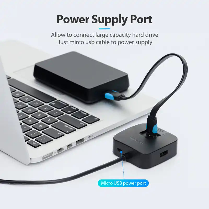 USB-A Hub - 1× USB 3.0 + 3× USB 2.0