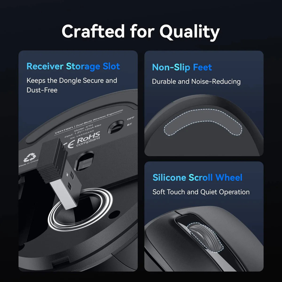 2.4G Wireless Ergonomic Mouse