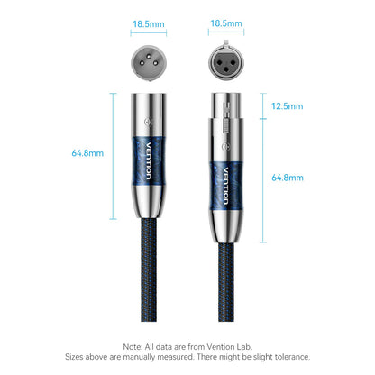 XLR Male to XLR Female Audio Cable