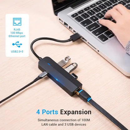 USB-A Hub with Ethernet Adapter