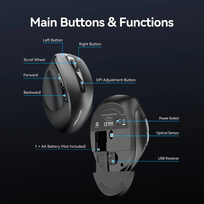 2.4G Wireless Ergonomic Mouse