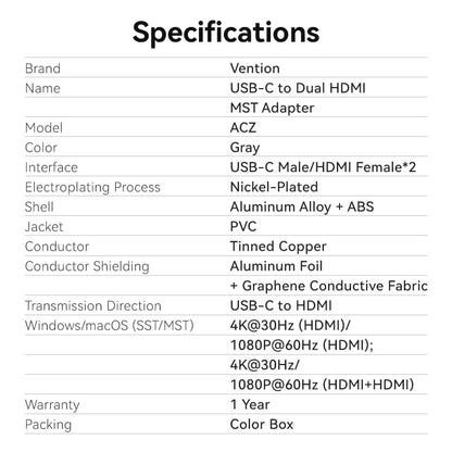 USB-C to Dual HDMI