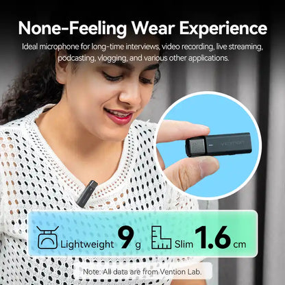2-Pack USB-C Wireless Lavalier Microphone