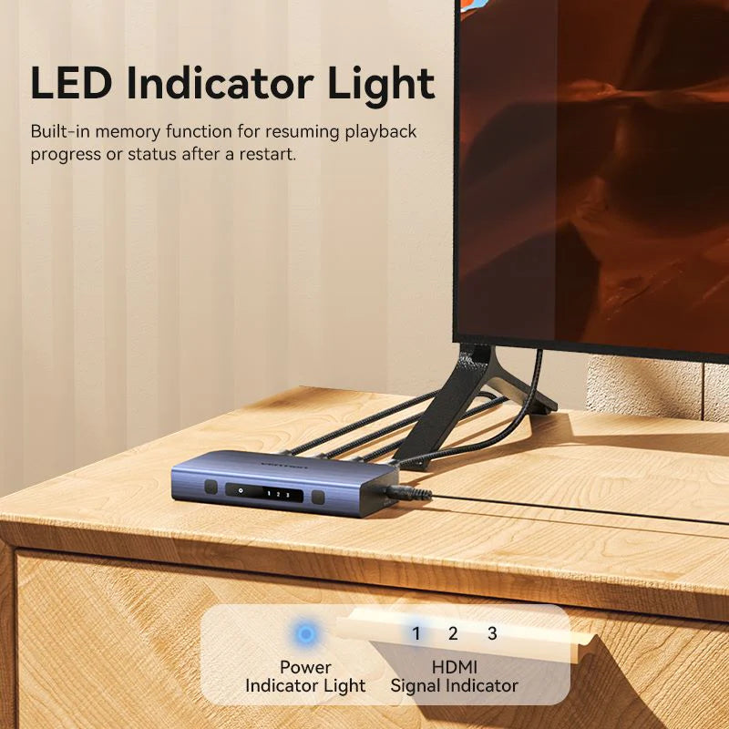 3 In 1 Out HDMI 4k Switcher