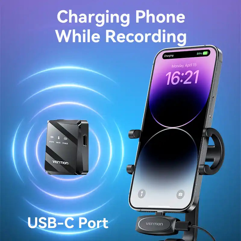 2-Pack USB-C Wireless Lavalier Microphone