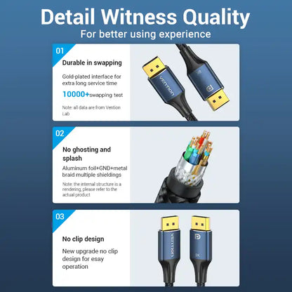 Braided DisplayPort 8K Cable