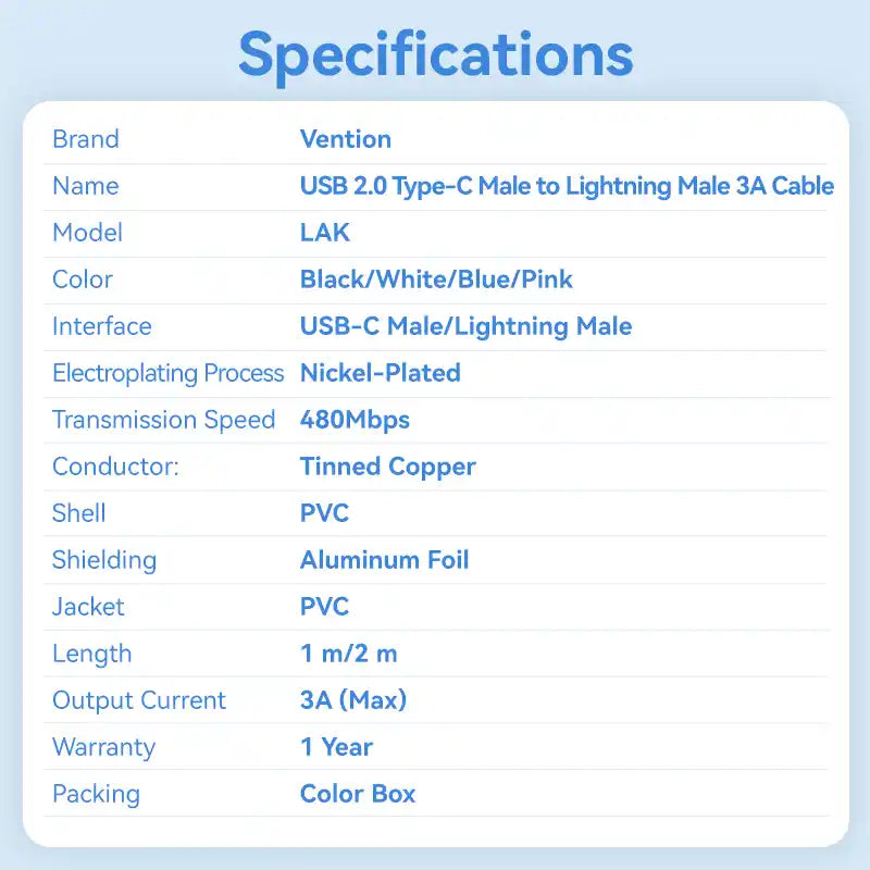 USB-C to Lightning Cable