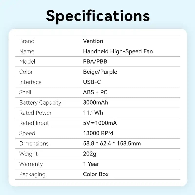 Handheld Fan
