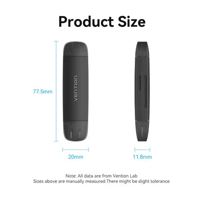 Dual-Interface USB 3.0 Type-A & USB 3.1 Gen 1 Type-C Card Reader (SD & TF)