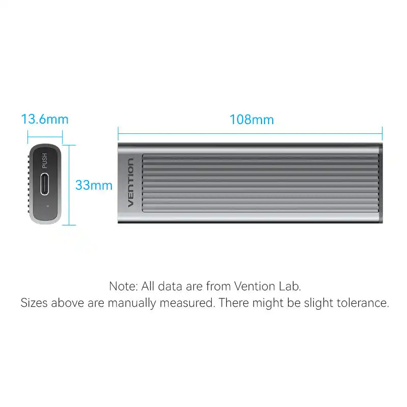 USB 3.1 Gen 2 Type-C M.2 NVMe SSD Enclosure