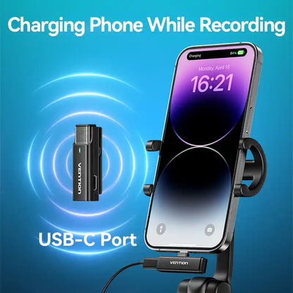 2-Pack USB-C Wireless Lavalier Microphone