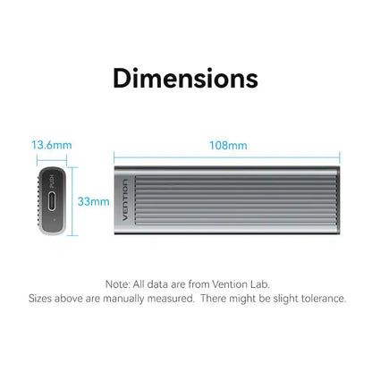 USB 3.2 Gen 2 Type-C M.2 NVMe & SATA SSD Enclosure