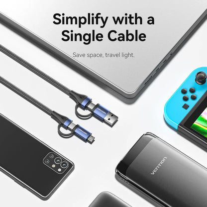 USB-C to 2-Port Cable Charger