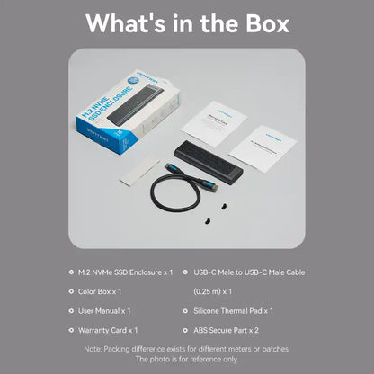 USB 3.1 Gen 2 Type-C M.2 NVMe SSD Enclosure