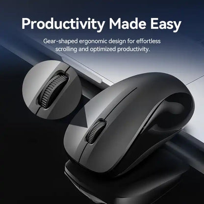Full-Sized Silent Keyboard and Mouse Combo Black Slim Type