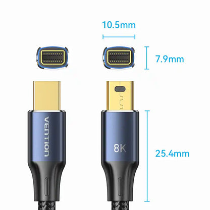 Mini DisplayPort (Thunderbolt) to Mini DisplayPort Cable 8K