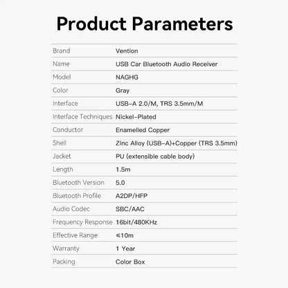 USB Bluetooth Car Receiver