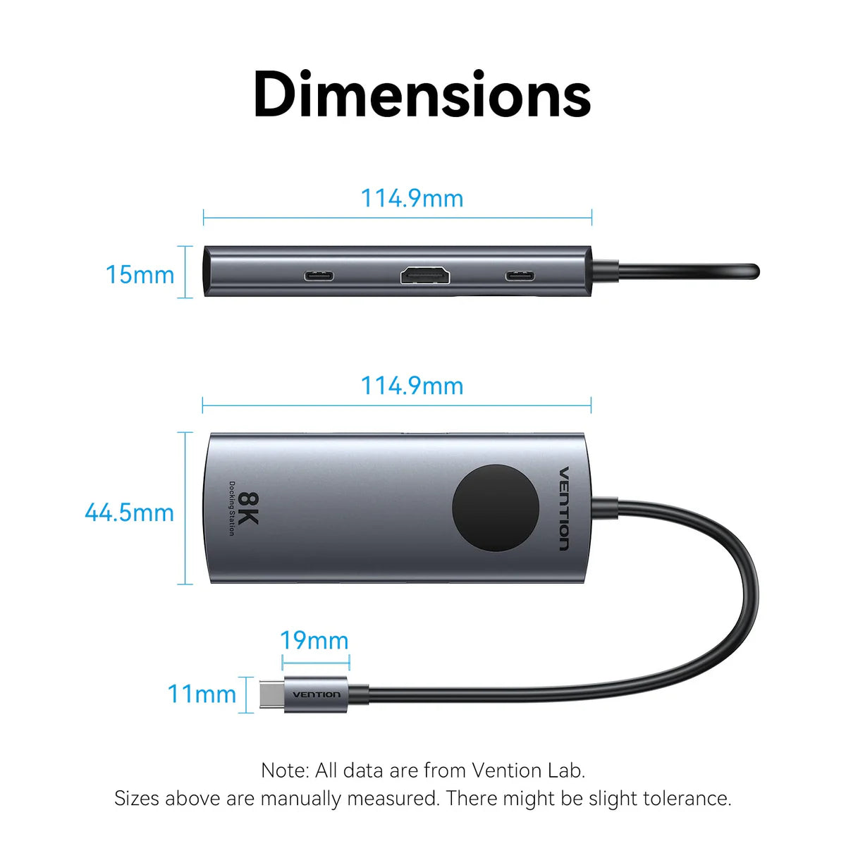 6-in-1 USB-C 8K Docking Station with LED Display