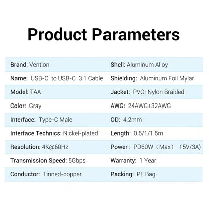 USB-C to USB-C Cable