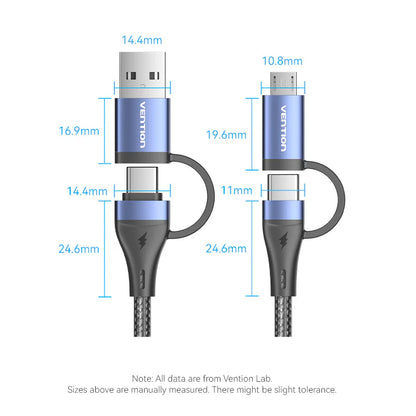 USB-C to 2-Port Cable Charger