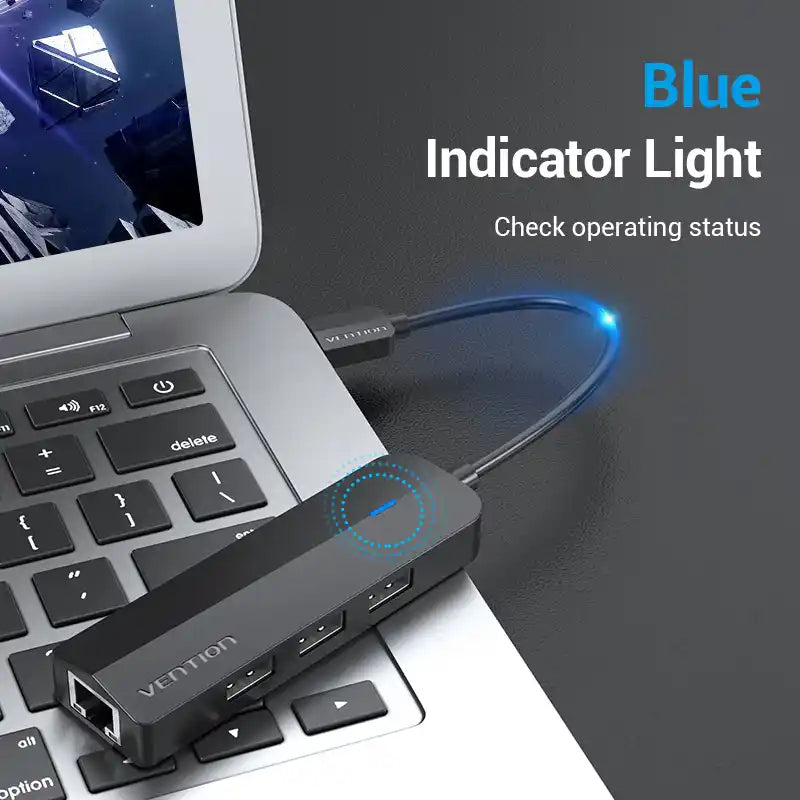 USB-A Hub with Ethernet Adapter