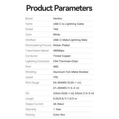 USB-C to Lightning Cable