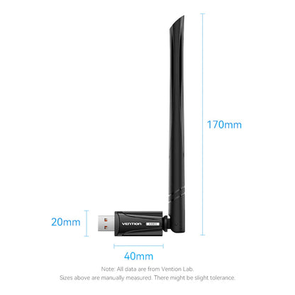 AX900 USB Wi-Fi Dual Band Adapter With High Gain Antenna