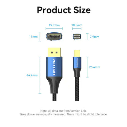 Mini DisplayPort (Thunderbolt) to DisplayPort 8K Cable