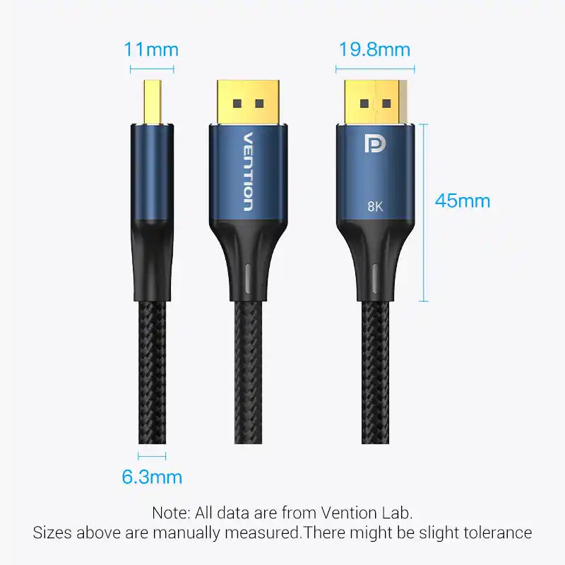 Braided DisplayPort 8K Cable