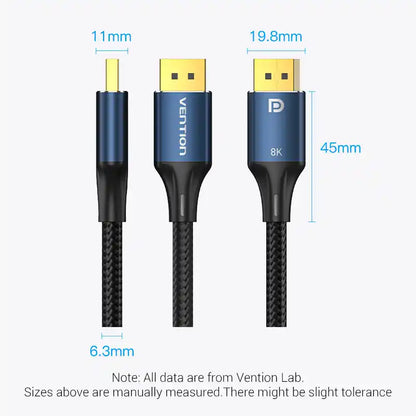 Braided DisplayPort 8K Cable