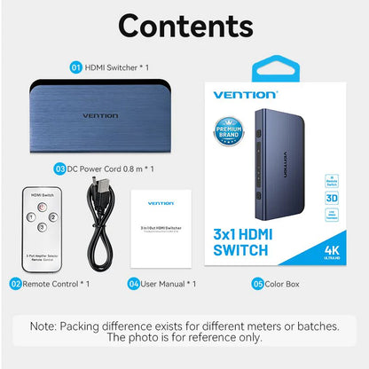 3 In 1 Out HDMI 4k Switcher