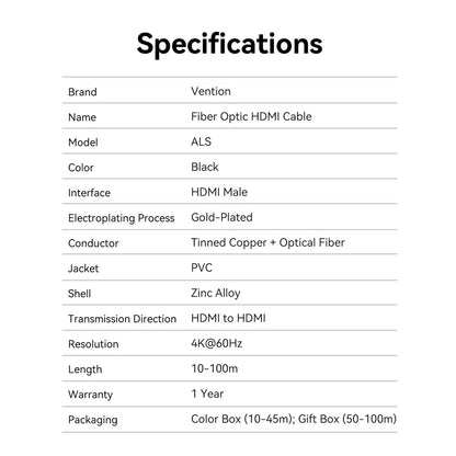 Optical HDMI 4K Cable