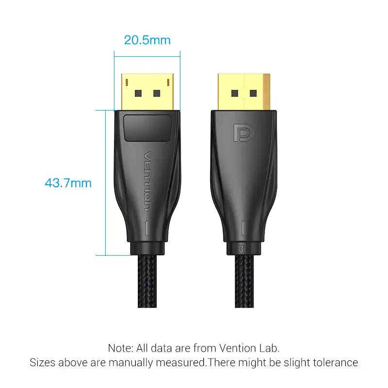 Braided DisplayPort Male to Male 8K Cable