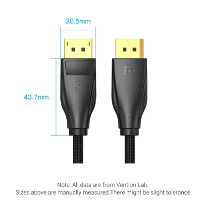 Braided DisplayPort Male to Male 8K Cable