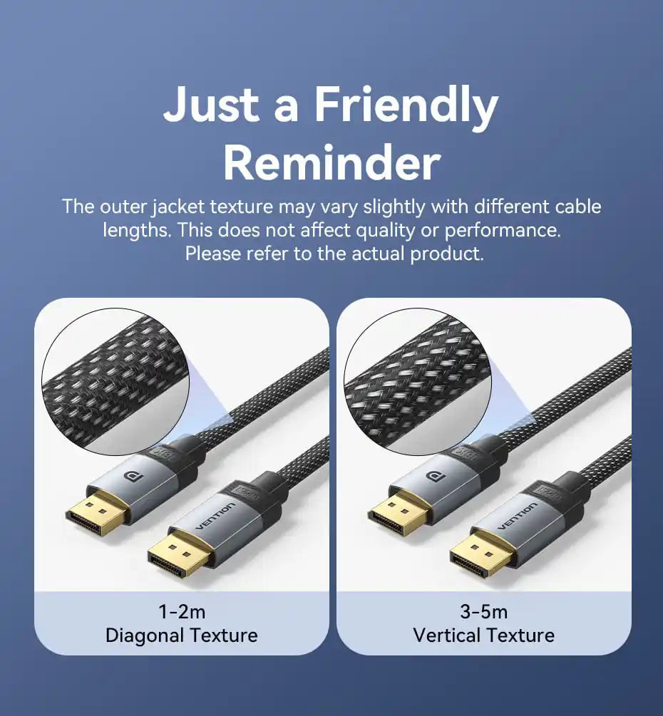 DisplayPort Cable 16K (Male to Male)