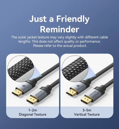 DisplayPort Cable 16K (Male to Male)