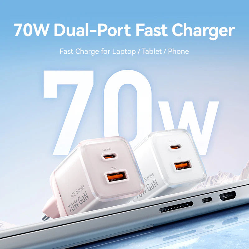 70W GaN Dual-Port Fast Charger