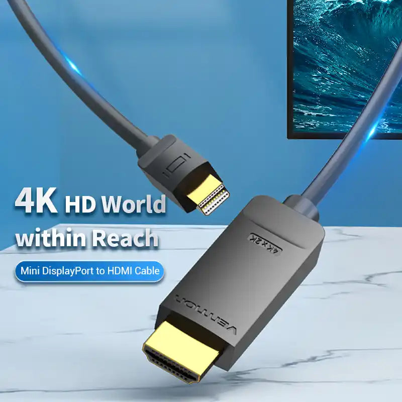 Mini DisplayPort (Thunderbolt) to HDMI 4K Cable
