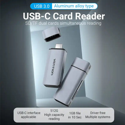 USB 3.1 Gen 1 Type-C Card Reader (SD & TF)